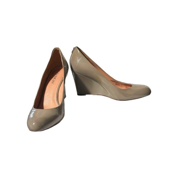 Coach Shoes - COACH Roni Patent Leather Heel Wedges Pumps
